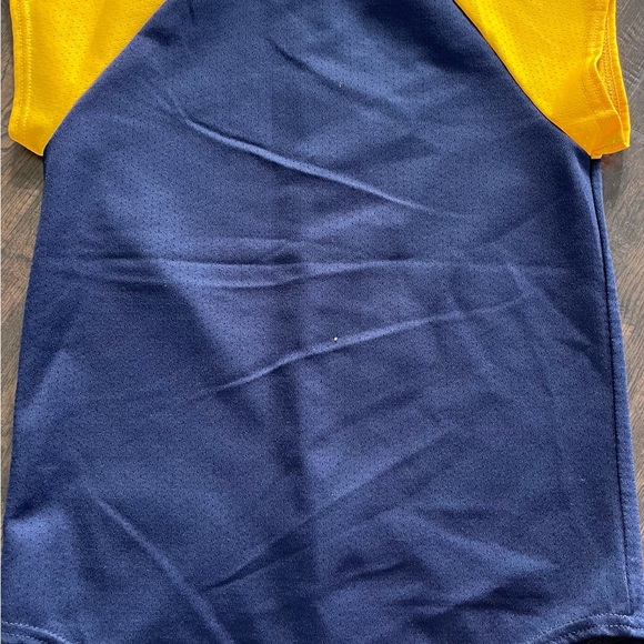 MAJESTIC Indiana Pacers Youth Shooting Shirt Blue Gold NBA Size Medium - Picture 3 of 5